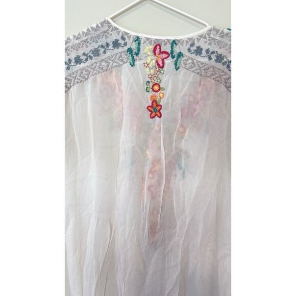 JOHNNY WAS Heidi Cupra Rayon Tunic Top or Dress with Embroidery Size Large 1760 - Picture 11 of 11